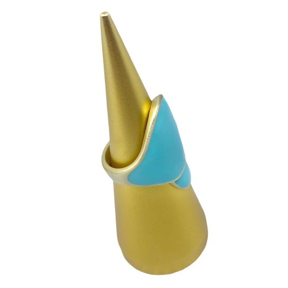 Ariella Studio Turquoise Wrap Cocktail Ring - Size 8 - Picture 5 of 6
